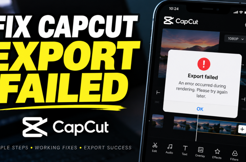  How to Fix CapCut Export Failed & Video Lagging on Mobile